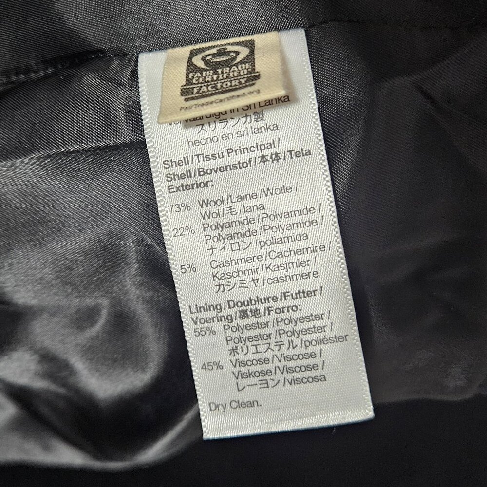 Madewell Blazer Top Coat - Black Wool Insuluxe Cashmere Single Breasted 90s - Picture 8 of 11